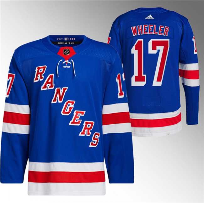 Men%27s New York Rangers #17 Blake Wheeler Royal Stitched Jersey